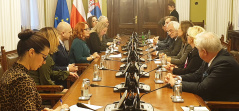 20 March 2019 The members of the Parliamentary Friendship Group with Poland in meeting with the Polish parliamentary delegation